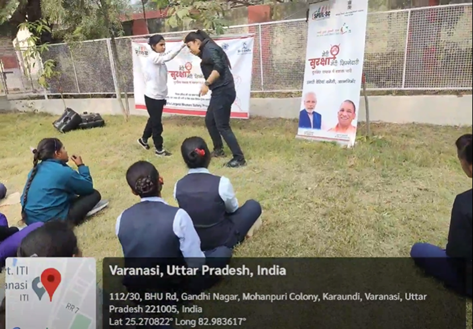 Self defense training at Govt. ITI karundi, Varanasi day 3 image 1